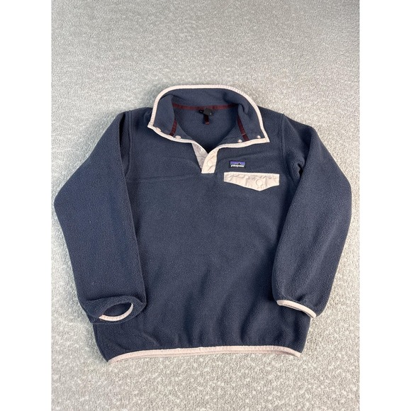 Patagonia Other - Patagonia Synchilla Fleece Pullover Kids Medium 10 Blue Synchilla Snap‎ Collared